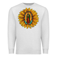 Oatmeal Heather our lady of guadalupe sunflower Premium Sweatshirt - JahusDesignShop