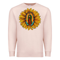 Pale Pink our lady of guadalupe sunflower Premium Sweatshirt - JahusDesignShop