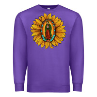 Purple our lady of guadalupe sunflower Premium Sweatshirt - JahusDesignShop