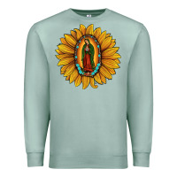 Seafoam our lady of guadalupe sunflower Premium Sweatshirt - JahusDesignShop