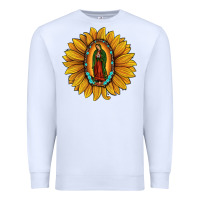 White our lady of guadalupe sunflower Premium Sweatshirt - JahusDesignShop