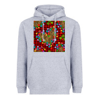 Heather Grey christmas lights and leopard hearts seamless pattern Heavyweight Hoodie - BundleAndBundleShop
