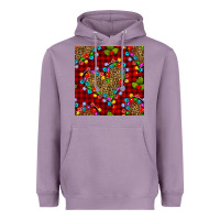 Lavender christmas lights and leopard hearts seamless pattern Heavyweight Hoodie - BundleAndBundleShop