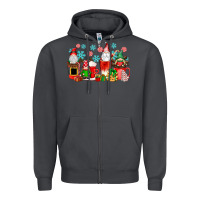 Smoke christmas gnomes coffee cups Zipper Hoodie - texasbilliewilder