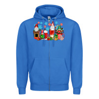 True Royal christmas gnomes coffee cups Zipper Hoodie - texasbilliewilder