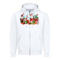 White christmas gnomes coffee cups Zipper Hoodie - texasbilliewilder