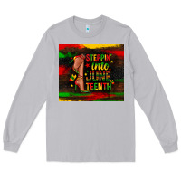 Moon Dust steppin into juneteenth Long Sleeve Tee - Zillion Design Studio