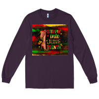 Plum steppin into juneteenth Long Sleeve Tee - Zillion Design Studio