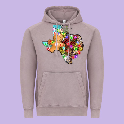 Christmas Texas Map Vintage Hoodie Designed By Adodesignshop