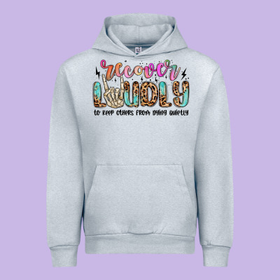 Recover Loudly To Keep Others From Dying Quietly M Urban Hoodie Designed By Maliassmallbusiness