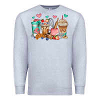 Heather Grey baking coffee cups Premium Sweatshirt - Jasminsmagicworld