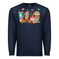 Navy baking coffee cups Premium Sweatshirt - Jasminsmagicworld