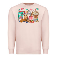 Pale Pink baking coffee cups Premium Sweatshirt - Jasminsmagicworld
