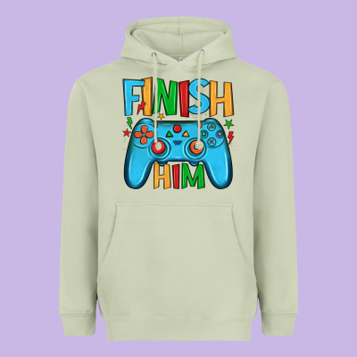 Finish Him Heavyweight Hoodie Designed By Jahusdesignshop