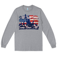Heather Grey all gave some some gave all tbw Long Sleeve Tee - texasbilliewilder