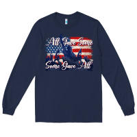Navy all gave some some gave all tbw Long Sleeve Tee - texasbilliewilder