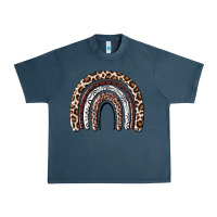 Midnight Navy Cheetah rainbow Urban Heavy Tee - MaliasSmallBusiness