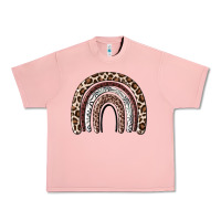 Salmon Cheetah rainbow Urban Heavy Tee - MaliasSmallBusiness