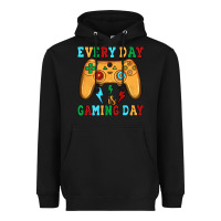 Black every day is gaming day Heavyweight Hoodie - JahusDesignShop