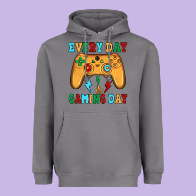 Every Day Is Gaming Day Heavyweight Hoodie Designed By Jahusdesignshop
