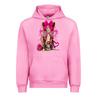 Fuchsia Pink valentines day horse with sunglasses Urban Hoodie - NancyCooperArtShop