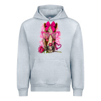 Heather Grey valentines day horse with sunglasses Urban Hoodie - NancyCooperArtShop