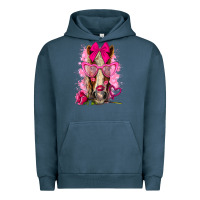 Pigment Midnight Navy valentines day horse with sunglasses Urban Hoodie - NancyCooperArtShop