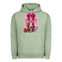 Pigment Oil Green valentines day horse with sunglasses Urban Hoodie - NancyCooperArtShop