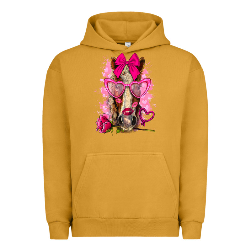 Valentines Day Horse With Sunglasses Urban Hoodie by NancyCooperArtShop | Teevron