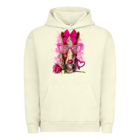 Pigment Pistachio valentines day horse with sunglasses Urban Hoodie - NancyCooperArtShop