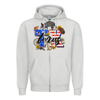 Dove Grey texas tx Zipper Hoodie - Zillion Design Studio