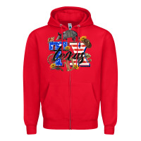 Red texas tx Zipper Hoodie - Zillion Design Studio