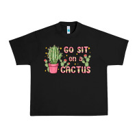 Black go sit on a cactus Urban Heavy Tee - MaliasSmallBusiness