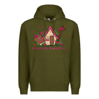Army Green church is my happy place Premium Hoodie - MaliasSmallBusiness