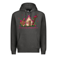 Charcoal Heather church is my happy place Premium Hoodie - MaliasSmallBusiness