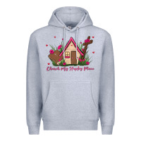 Heather Grey church is my happy place Premium Hoodie - MaliasSmallBusiness