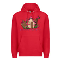 Red church is my happy place Premium Hoodie - MaliasSmallBusiness