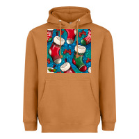 Meerkat christmas socks seamless pattern Heavyweight Hoodie - BundleAndBundleShop