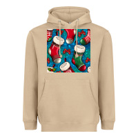 Mushroom christmas socks seamless pattern Heavyweight Hoodie - BundleAndBundleShop