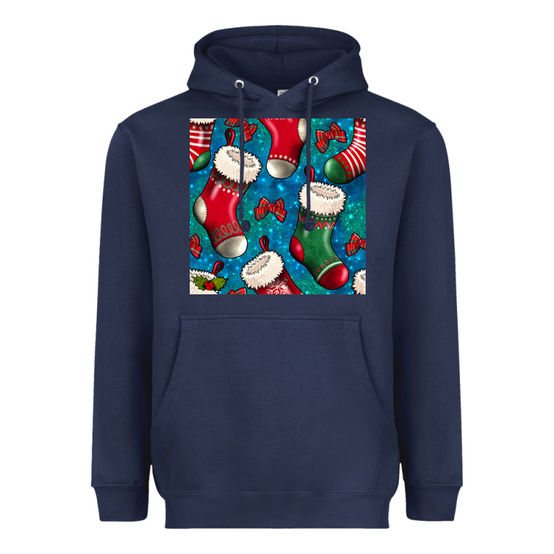 Christmas Socks Seamless Pattern Heavyweight Hoodie by BundleAndBundleShop | Teevron