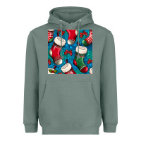 Sage christmas socks seamless pattern Heavyweight Hoodie - BundleAndBundleShop