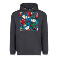 Smoke christmas socks seamless pattern Heavyweight Hoodie - BundleAndBundleShop