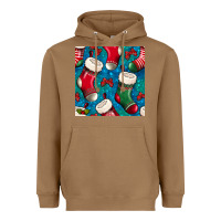 Toasted Coconut christmas socks seamless pattern Heavyweight Hoodie - BundleAndBundleShop