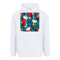 White christmas socks seamless pattern Heavyweight Hoodie - BundleAndBundleShop