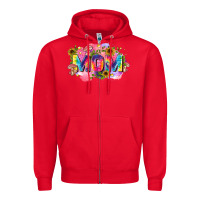 Red tie dye mom Zipper Hoodie - Zillion Design Studio