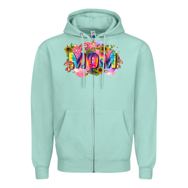 Tie Dye Mom Zipper Hoodie by Zillion Design Studio | Teevron