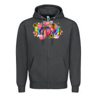 Smoke tie dye mom Zipper Hoodie - Zillion Design Studio