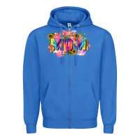 True Royal tie dye mom Zipper Hoodie - Zillion Design Studio