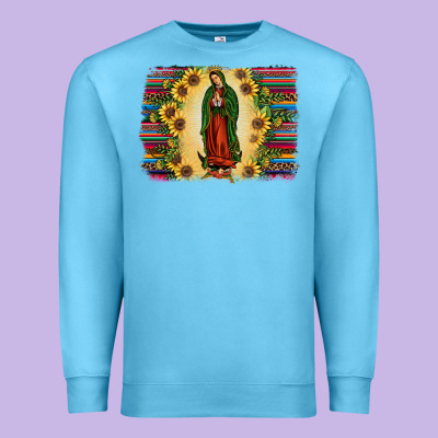 Serape Our Lady Of Guadalupe Premium Sweatshirt Designed By Jahusdesignshop