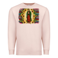 Pale Pink serape our lady of guadalupe Premium Sweatshirt - JahusDesignShop